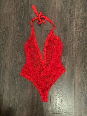 Red heart shaped butt lingerie